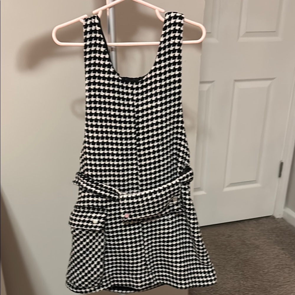 Black and White Houndstooth Dress